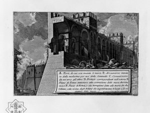 Aurelianische Mauern von Giovanni Battista Piranesi